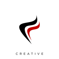 f abstract logo design