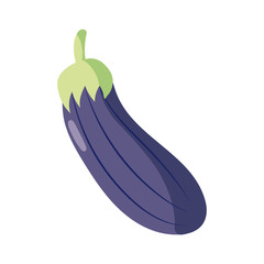 eggplant icon, flat detail style