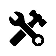 Wrench and hammer icon