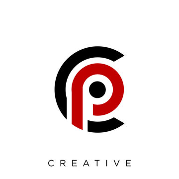 Cp Initial Logo Designvector Icon