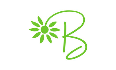 Letter B Initial Simple Beauty Fashion Company Logo Design Graphic Elements Template Ai