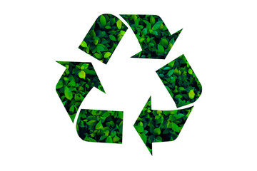 Symbol of recycling, waste recycling, environmental protection