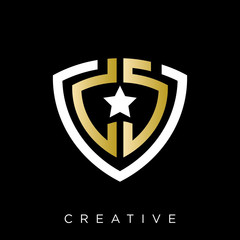 ds shield logo design vector icon