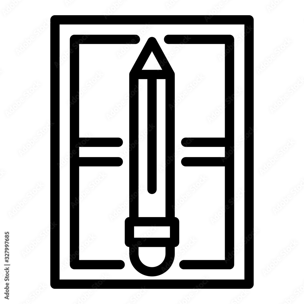 Poster window installation icon. outline window installation vector icon for web design isolated on white b