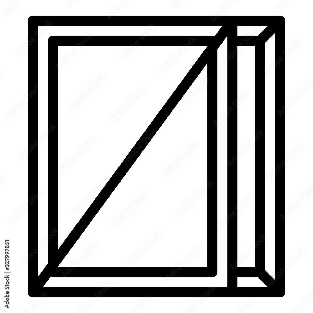 Poster open home window icon. outline open home window vector icon for web design isolated on white backgro