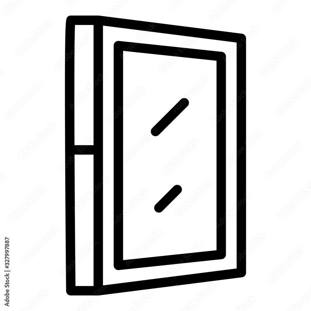 Poster industry window icon. outline industry window vector icon for web design isolated on white backgroun