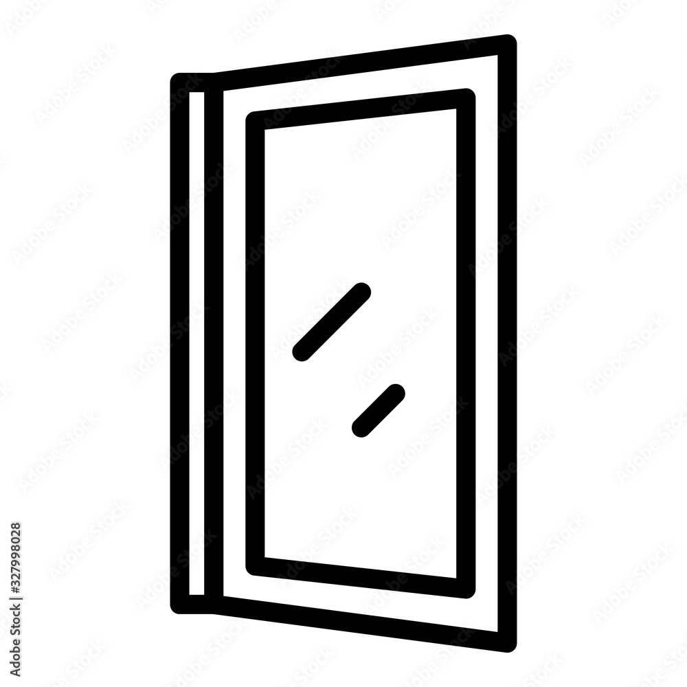 Poster install window icon. outline install window vector icon for web design isolated on white background
