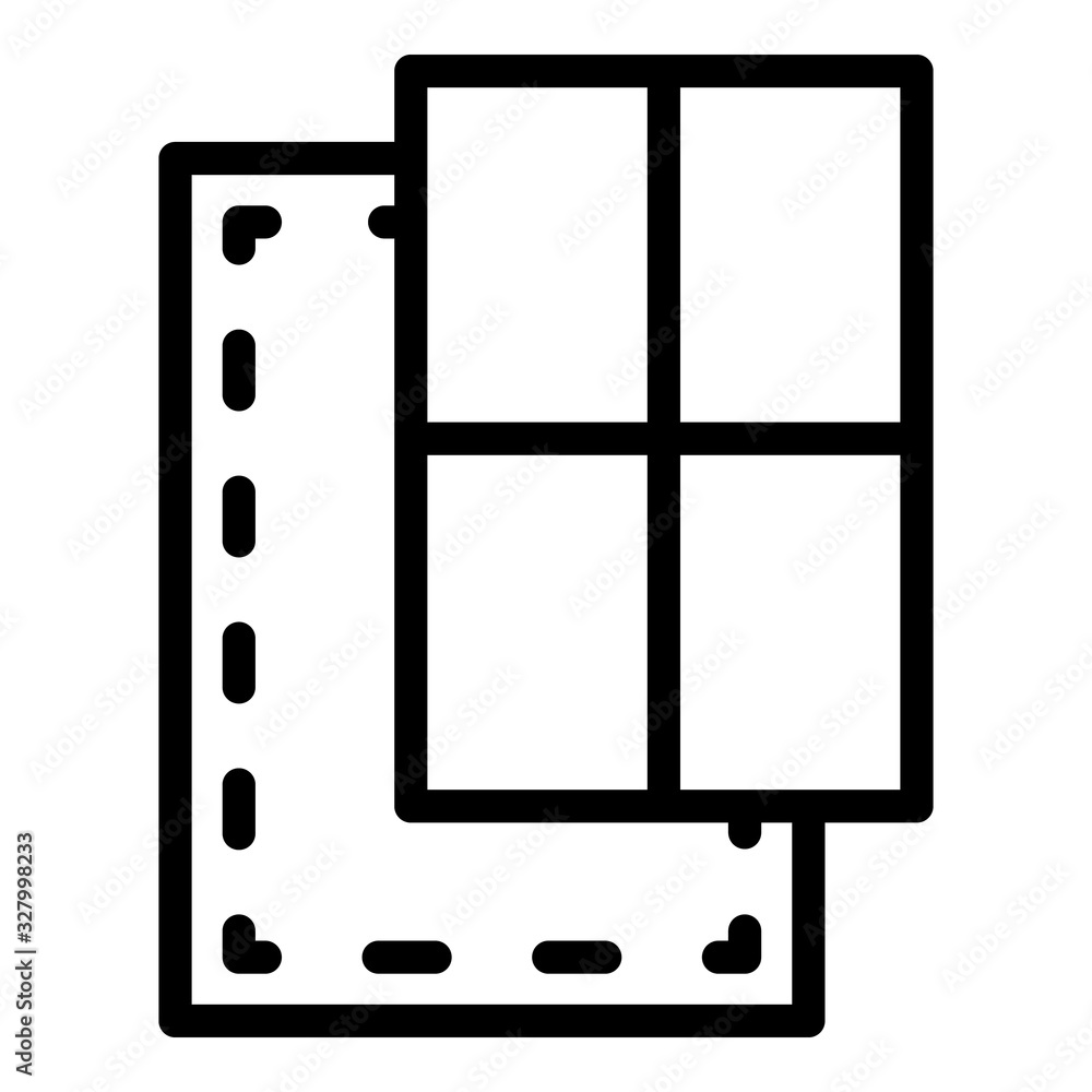Poster door window element icon. outline door window element vector icon for web design isolated on white b