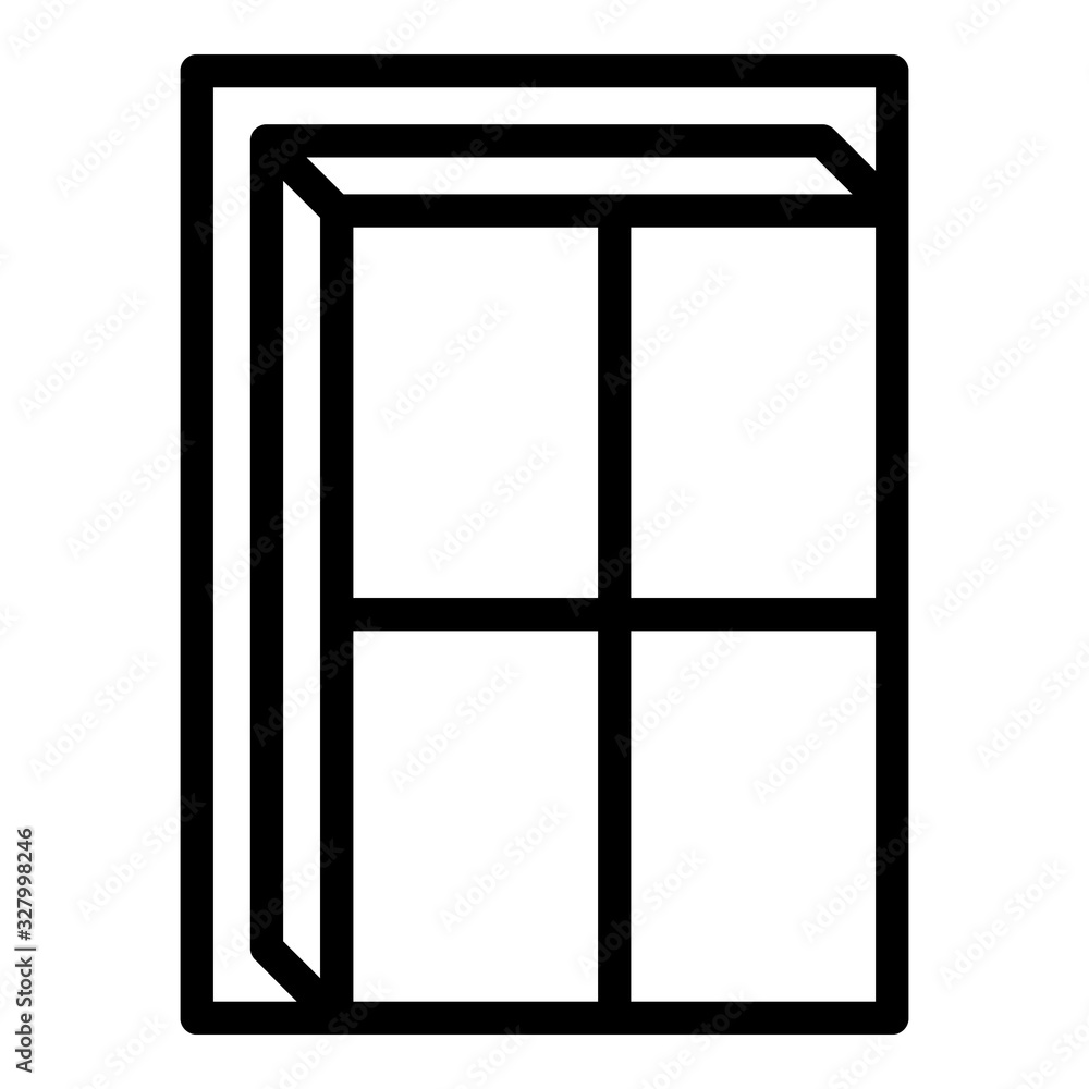 Wall mural Residential window icon. Outline residential window vector icon for web design isolated on white background