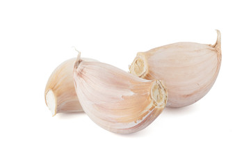 Garlic  Isolated on white background Clipping Path