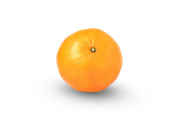 Ripe orange isolated on white background