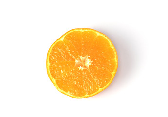 Ripe orange isolated on white background