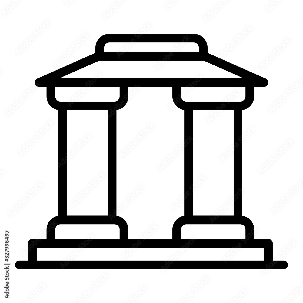 Poster column gazebo icon. outline column gazebo vector icon for web design isolated on white background