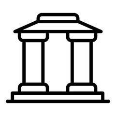 Column gazebo icon. Outline column gazebo vector icon for web design isolated on white background