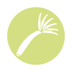 green onion icon, block style