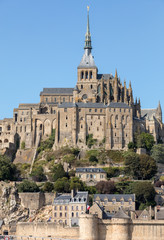 Mont-Saint-Michel, island with the famous abbey, Normandy, France