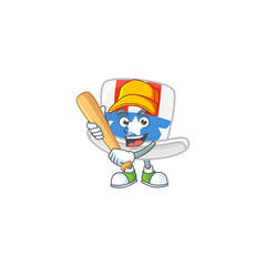 An active healthy uncle sam hat mascot design style playing baseball