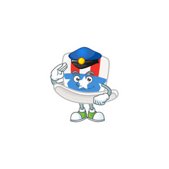 A character design of uncle sam hat working as a Police officer