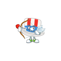 A lovely uncle sam hat Cupid with arrow and wings