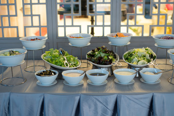 Salad food For those who do not eat meat, Buffet In the creative party.