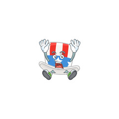 A picture of uncle sam hat cartoon design with shocking gesture