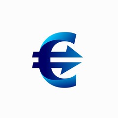 Profit logo that formed euro symbol
