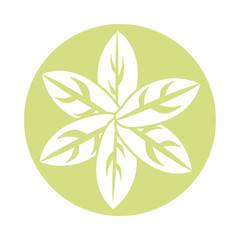 mint leaves icon, block style