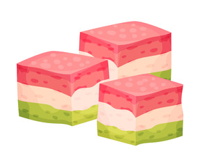 Arabic Turkish Delight or Rahat Lakoum Vector Illustration