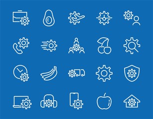 A simple set of settings and options related to Vector Line Icons. Contains icons such as set time, business, phone, and more. Editable Stroke.. 480x480