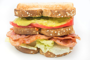 Sandwich LGBT lettuce, guacamole, bacon and tomato