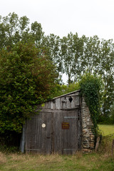 old barn in the woods
