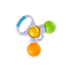 Toy or baby plastic rattle toys on the background new.
