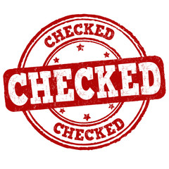 Checked grunge rubber stamp