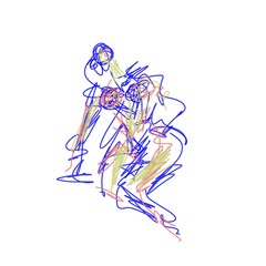 girl  nude shape silhouette line sketch design abstract