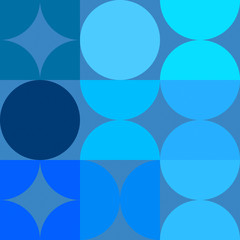 Blue Pattern Of Geometric Shapes