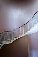 Modern stairs on brown background