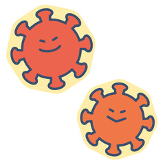 膜を持つ新型コロナウイルス　イラスト