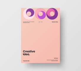 Naklejka premium Amazing business presentation vector A4 vertical orientation front page mock up. Modern corporate report cover abstract geometric illustration design layout. Company identity brochure template.