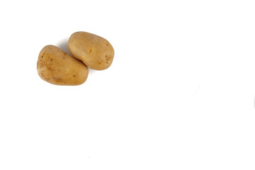 Potatoes over white background. Food concept