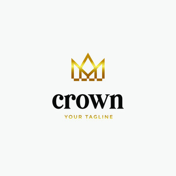 abstract modern Creative Crown Logo design vector template. Vintage Royal King Queen concept symbol