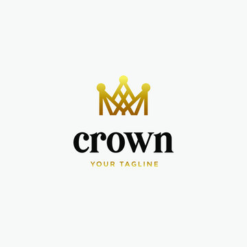 abstract modern Creative Crown Logo design vector template. Vintage Royal King Queen concept symbol