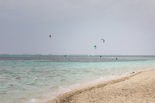 View from Maafushi island at Kaafu Atoll in Maldives.