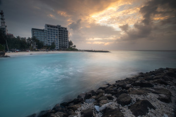 View from Maafushi island at Kaafu Atoll in Maldives.