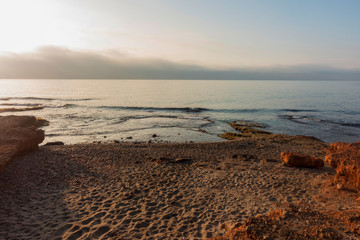 The coast of the renega at dawn in Oropesa