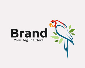 colorful drawing parrot logo design inspiration © ShiipArts