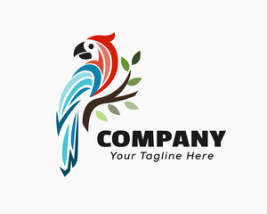 art parrot at branch logo design inspiration © ShiipArts