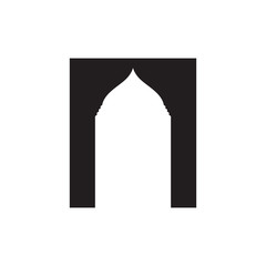 Door mosque icon design template vector