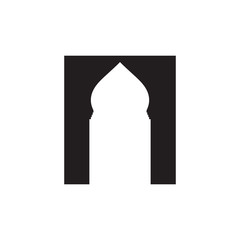 Door mosque icon design template vector