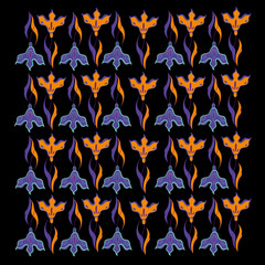 Seamless vector pattern.Fantasy flowers.Natural wallpaper, floral decoration, illustration. Home decor.Spring flowers.Can be used for printing,wrapping paper, poster,wallpaper, greetings and textiles.