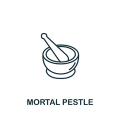 Martar And Pestle icon from spa therapy collection. Simple line element Martar And Pestle symbol for templates, web design and infographics